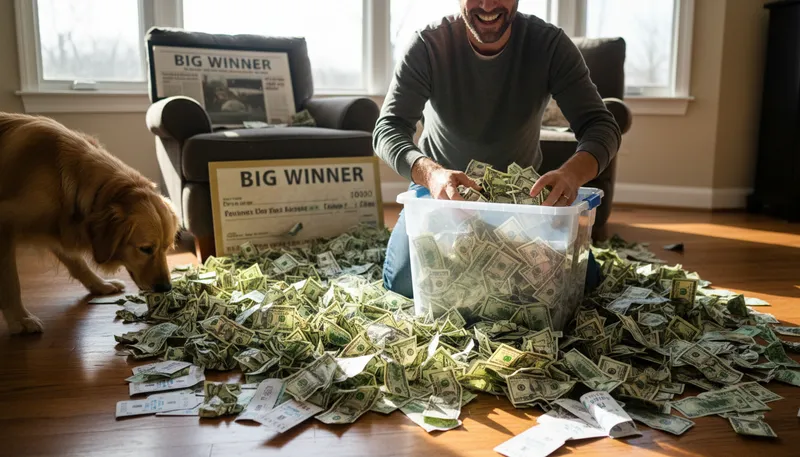 Illustration of long green: a large amount of money.