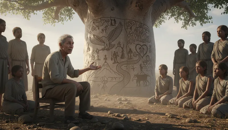 Illustration of allegorical: Symbolic representation of deeper meanings.
