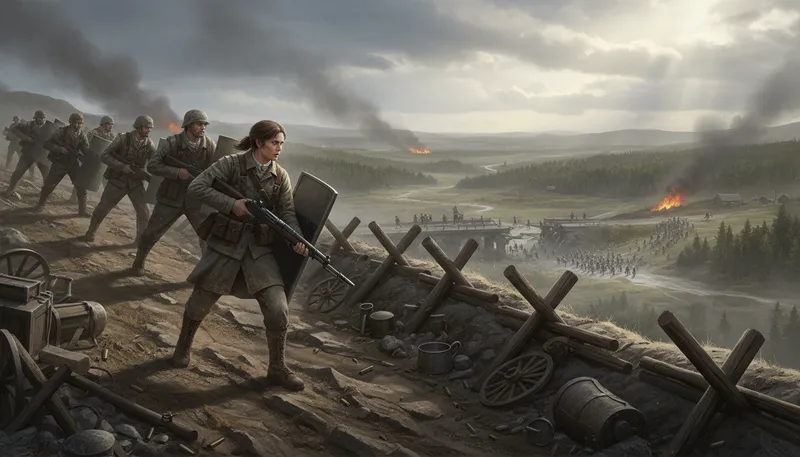 Illustration of repulse: To drive back or repel an attack.