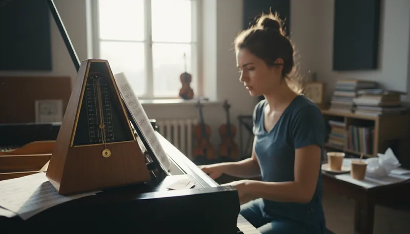 Illustration of metronome: A device that keeps musical time.