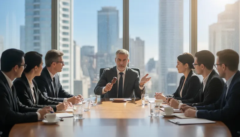 Illustration of boardman: A person who manages a board or committee.