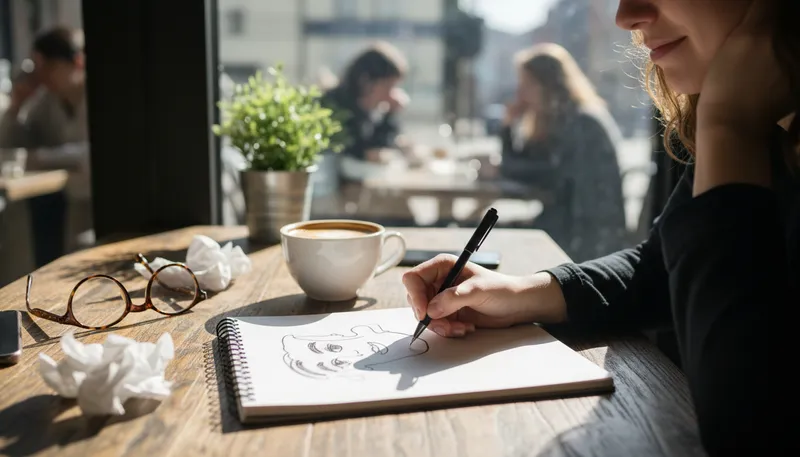Illustration of doodle: A simple, spontaneous drawing or sketch.