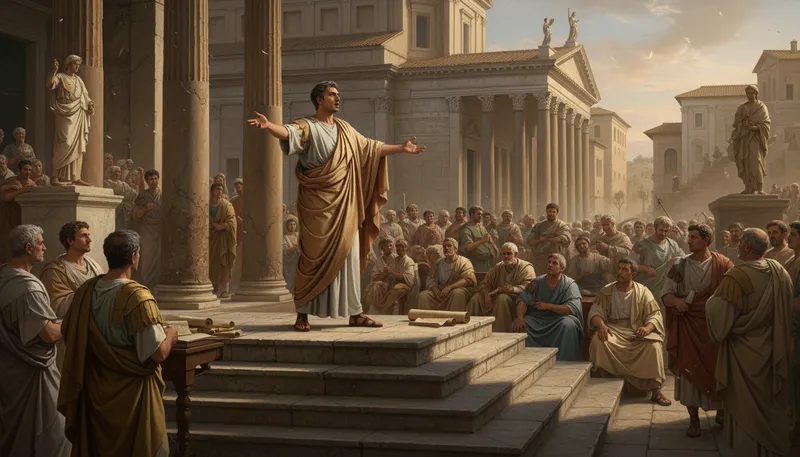 Illustration of cato: A Roman statesman noted for his conservatism.