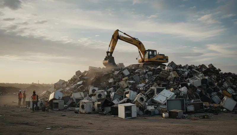 Illustration of dump: a place for discarded items