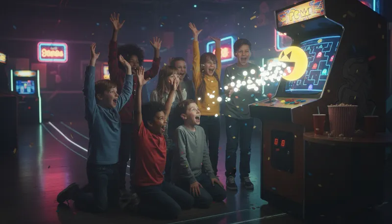 Illustration of pacman: A classic arcade game character.