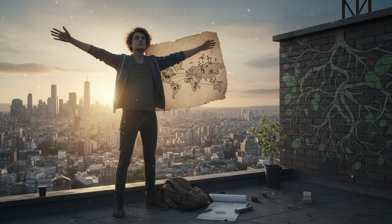 Illustration of idealistic: Believing in high ideals or principles.