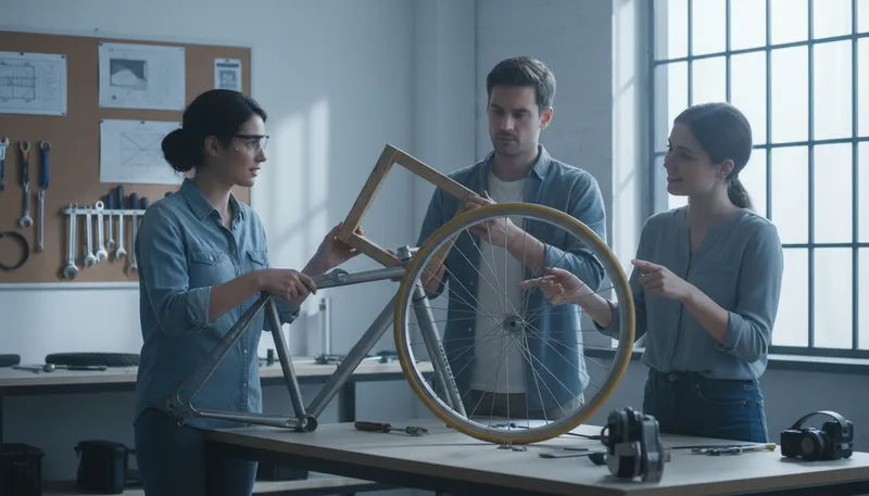 Illustration of reinvent the wheel: create something already existing.