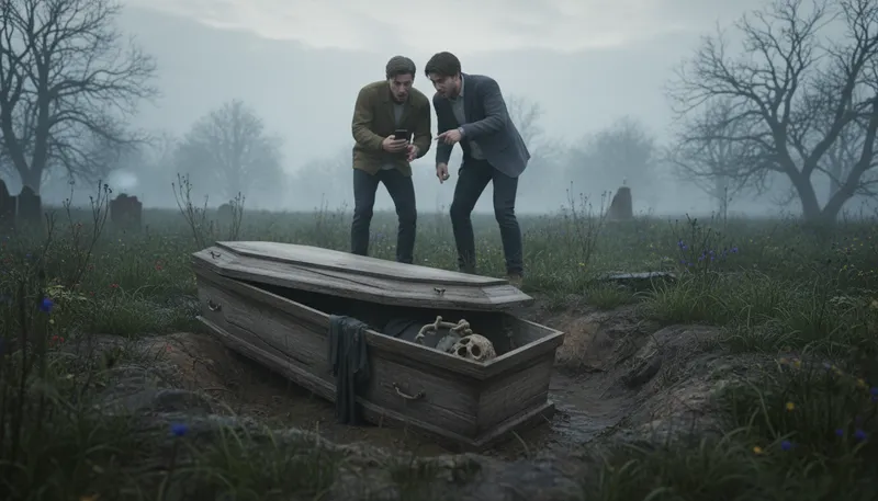 Illustration of turn in one's grave: to feel upset about something happening