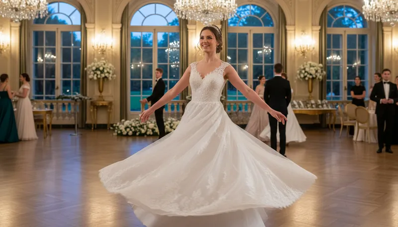 Illustration of debutant: A young woman making her formal debut into society.