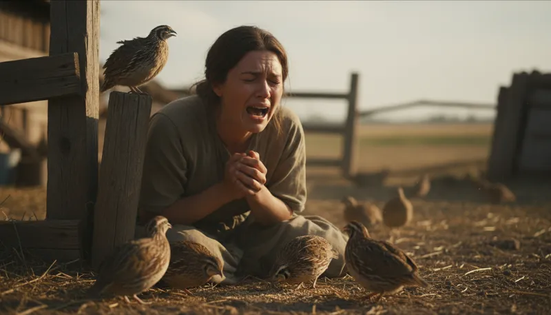 Illustration of dying quail: A weak or feeble person.