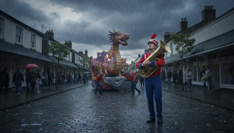 Illustration of piss on someone's parade: Ruin someone's enjoyment or celebration.
