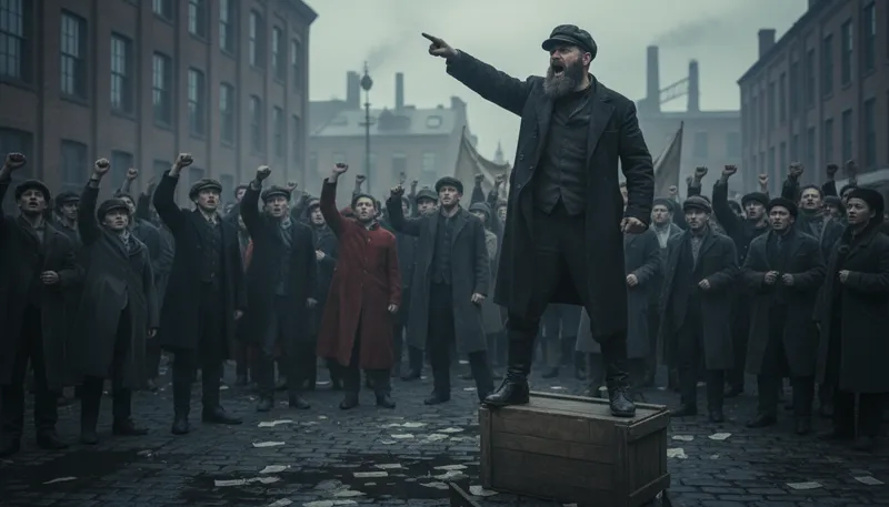 Illustration of bolshevik: A member of the Russian revolutionary party.