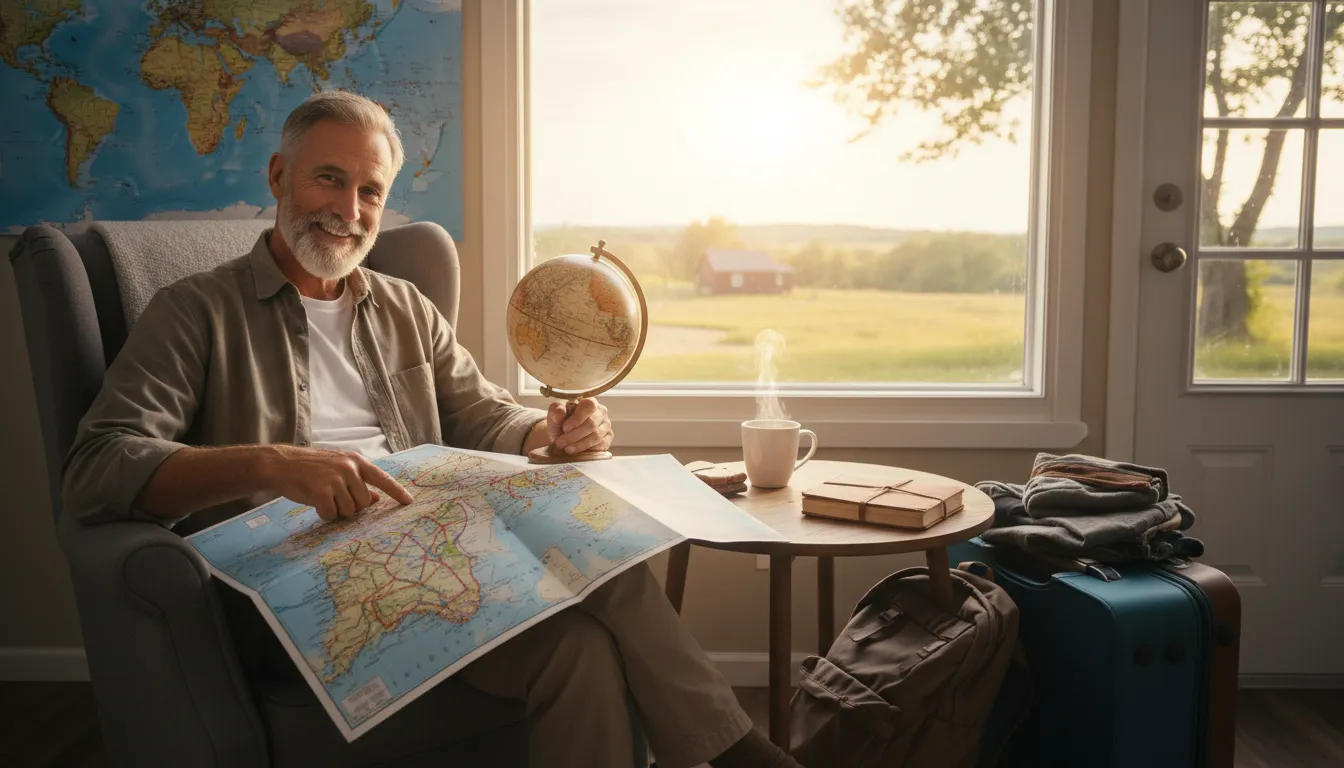 Illustrazione di globe-trot: to travel around the world
