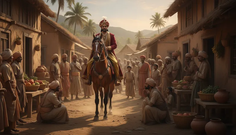 Illustration of rajah: A king or prince in India.