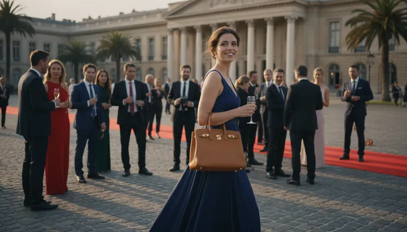 Illustration of birkin: A luxury handbag brand associated with Hermes.