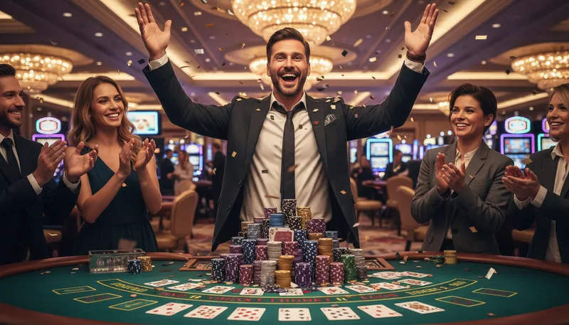 Illustration of blackjack: A popular card game played in casinos.