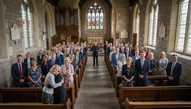 Illustration of presbyterians: Members of a Protestant Christian denomination.