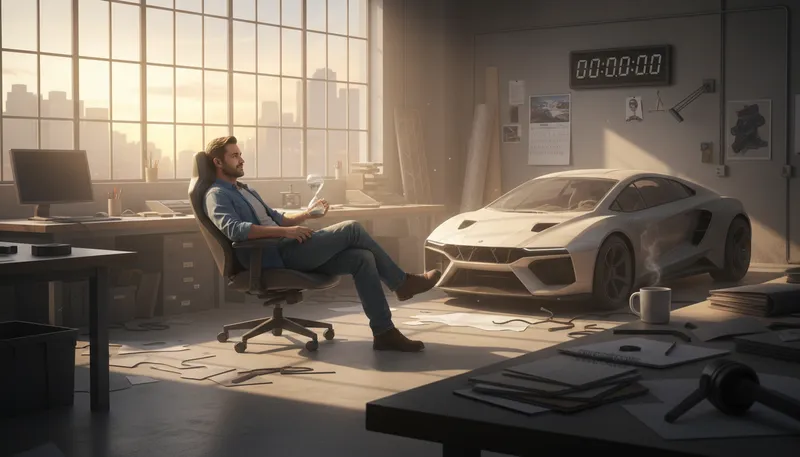 Illustration of time is on one's side: Having enough time to succeed.