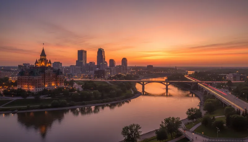 Illustration of saskatoon: A city in Canada known for its beauty.