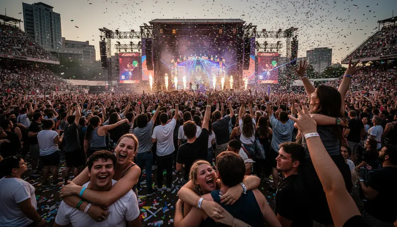 Illustration of living end: An exciting or outstanding experience.
