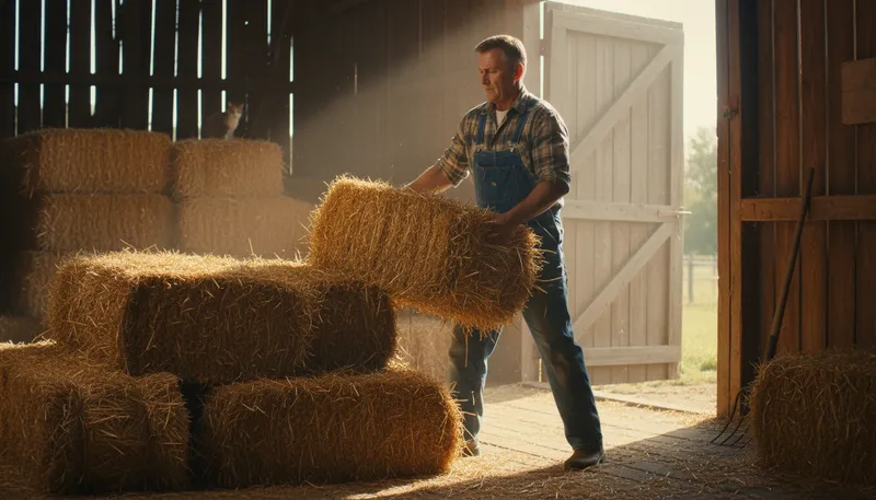 Illustration of bale: a tightly bound bundle of material, like hay