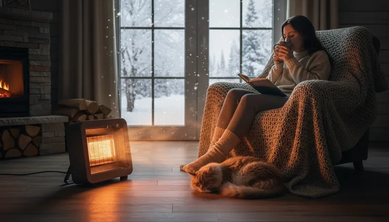 Illustration of heater: a device that produces warmth.