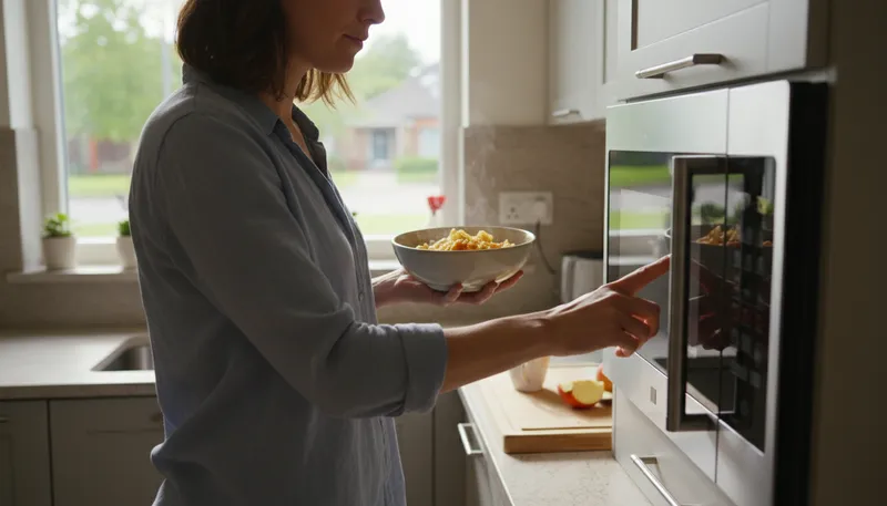 Illustration of nuke: to cook food in a microwave
