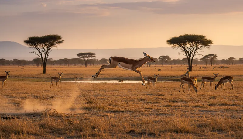 Illustration of impala: A type of antelope found in Africa.