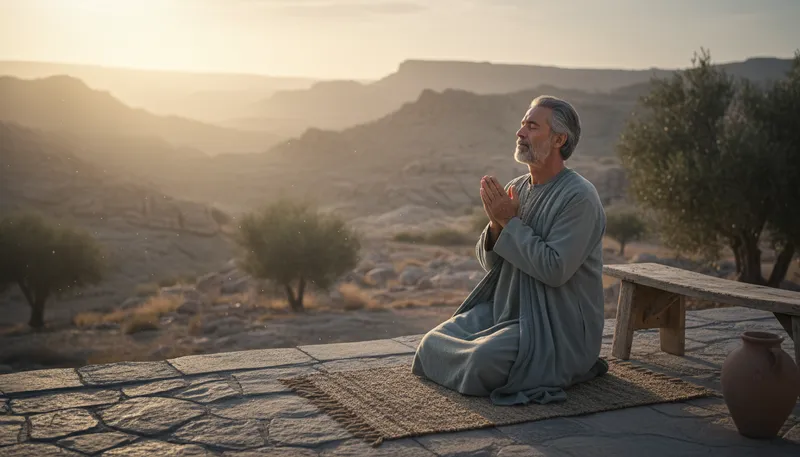 Illustration of devout: Deeply committed to religious beliefs.