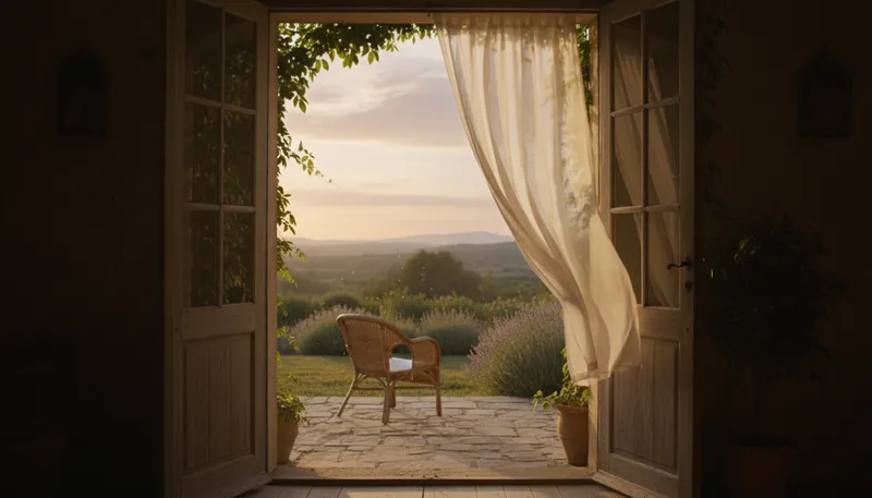 Illustration of one's door is open: a warm welcome is offered to guests