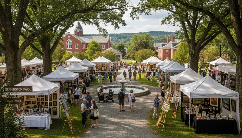 Illustration of bennington: A town in Vermont, USA.