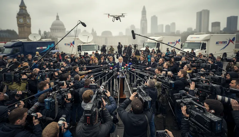 Illustration of medias: Various channels for communication and entertainment.