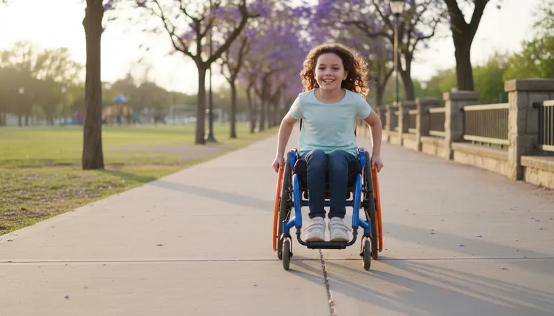 Illustration of wheelchair: A chair on wheels for people who cannot walk.