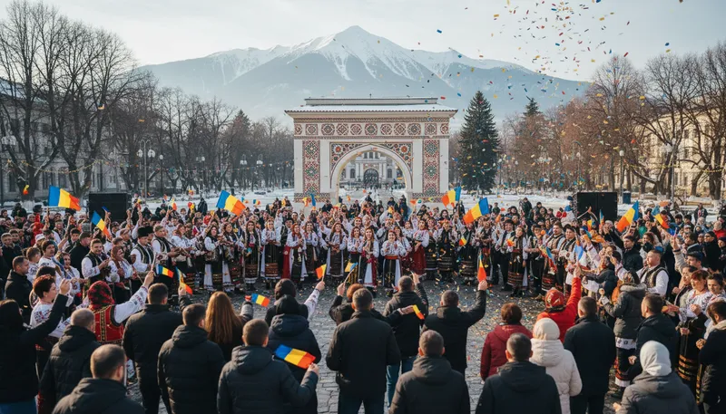 Illustration of romanians: People from Romania, a country in Europe.