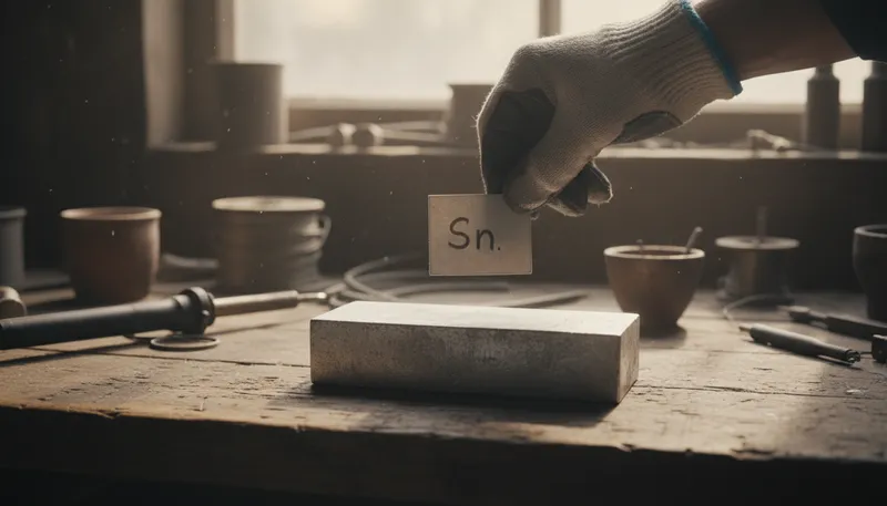 Illustration of sn: chemical symbol for tin