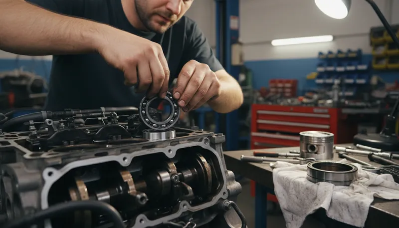 Illustration of bearing: part supporting moving parts in machines