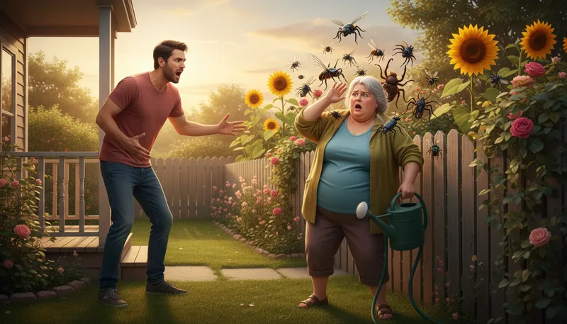 Illustration of bug off: go away; leave someone alone.