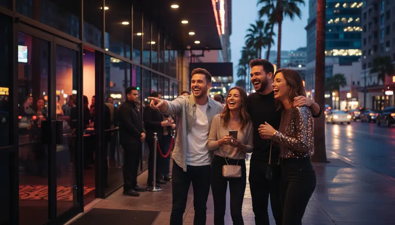 Illustration of night out: An evening spent socializing or having fun.