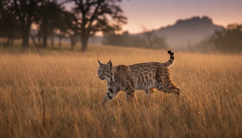 Illustration of bobcat: A wild cat native to North America.