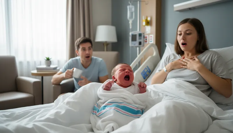 Illustration of newborn: A baby that has just been born.
