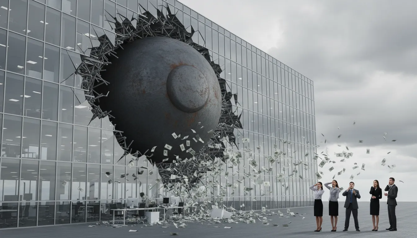 Hình minh họa cho blow a hole through: to create a significant impact or damage