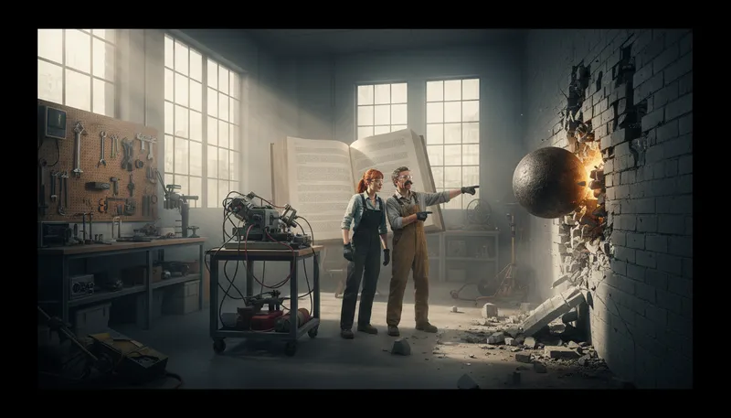 Illustration of mythbusters: A TV show that tests urban legends.