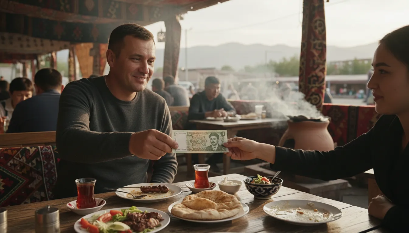 somのイラスト：the basic unit of money in Kyrgyzstan