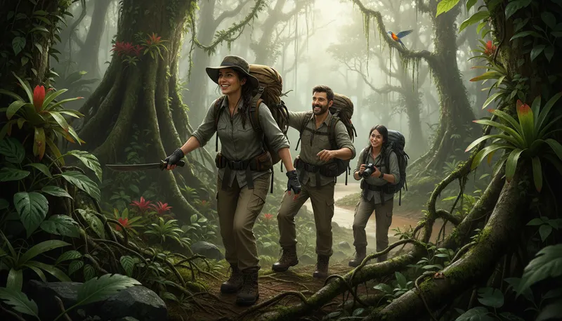 Illustration of guiana: A region in South America, known for rainforests.