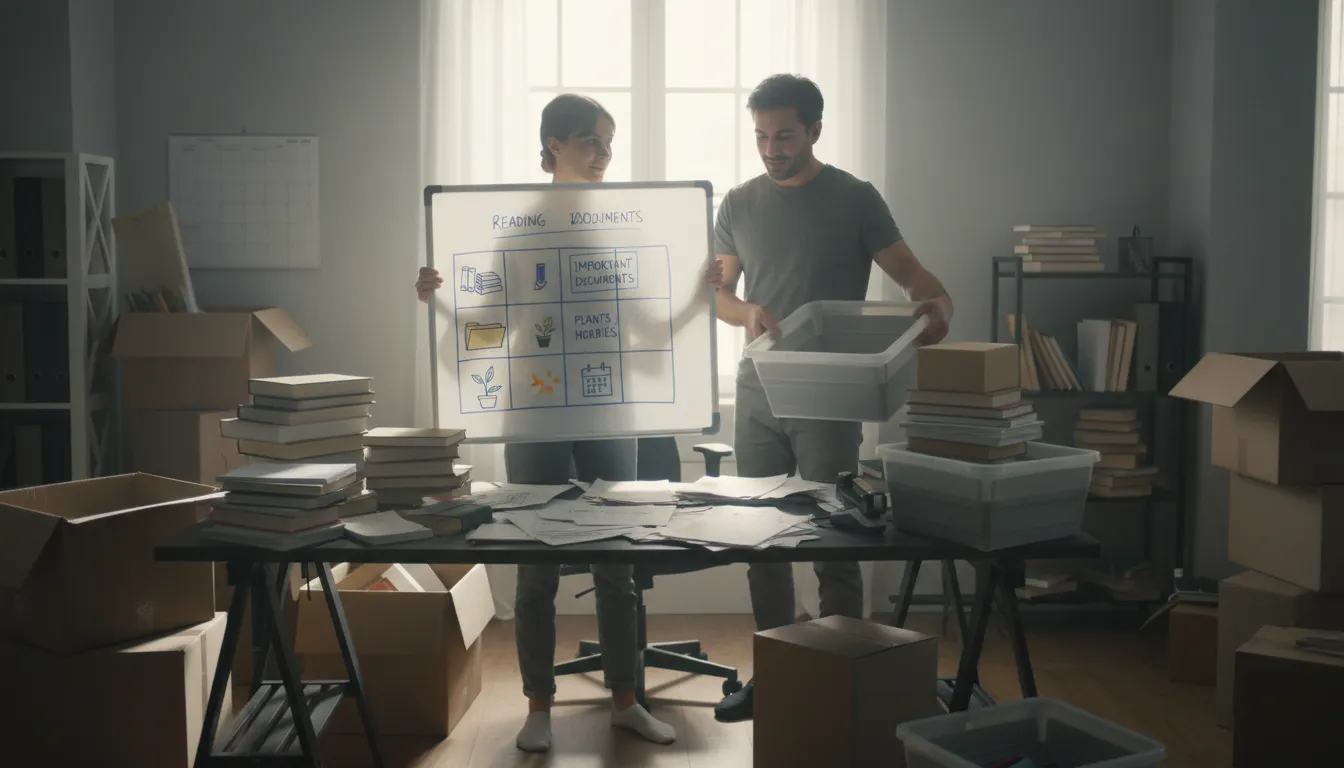 Illustrazione di A into G: get organized or structured
