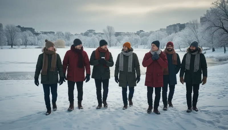 Illustration of chilly climate: Cold weather conditions.