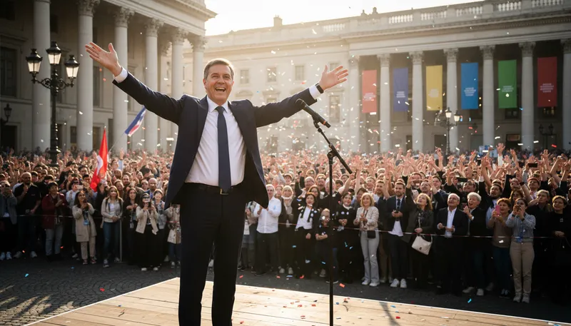 Illustration of grandstanding: Public display to impress others.