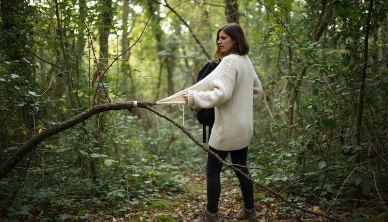 Illustration of snag: to catch or tear something