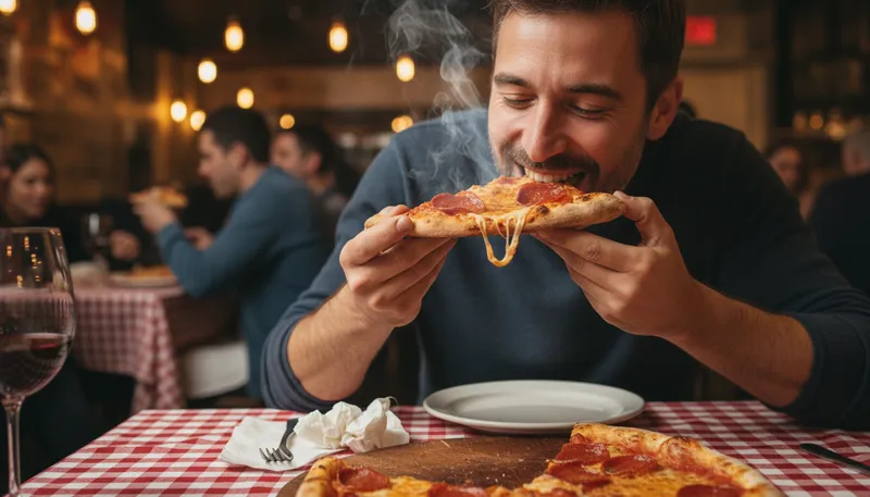 Illustration of mmmmm: An expression of enjoyment or satisfaction.