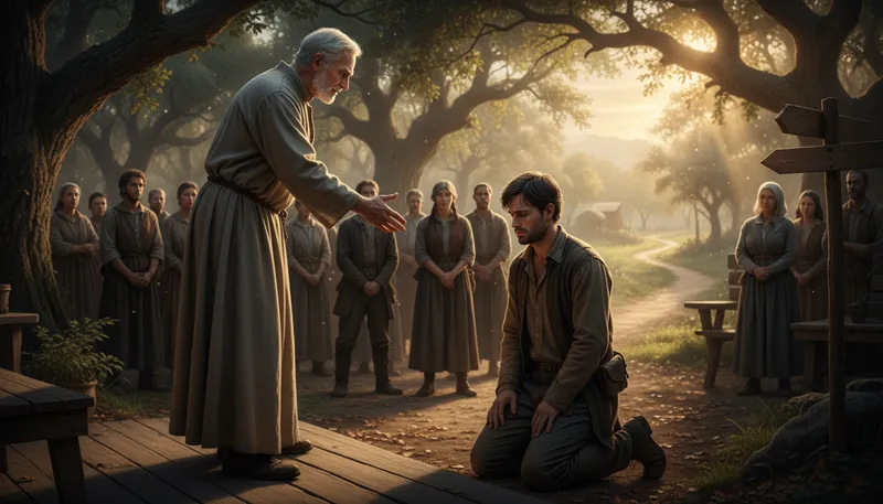 Illustration of sinner: A person who commits a moral wrong.